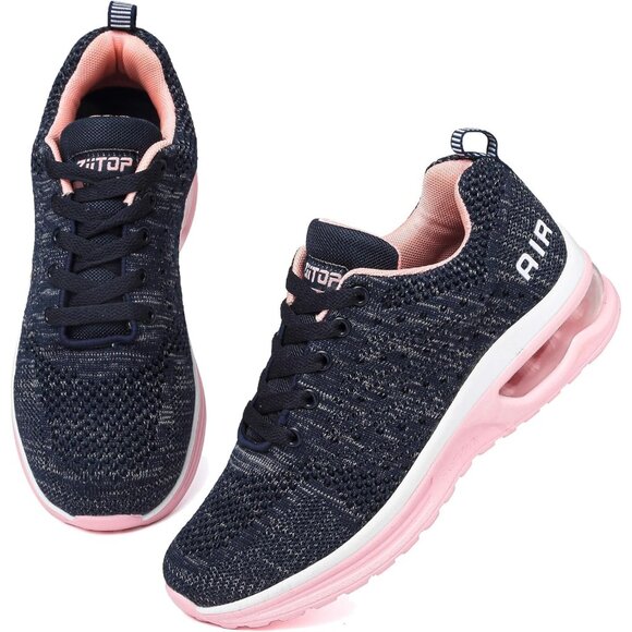 Ziitop Blue/pink Ladies Non Slip Lightweight Fashion Sneakers Breathable Shoes - Picture 1 of 7